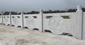 铜陵芝麻白河道栏杆 石材栏杆
