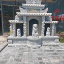 铜陵芝麻白中国黑石材套墓 花岗岩墓碑