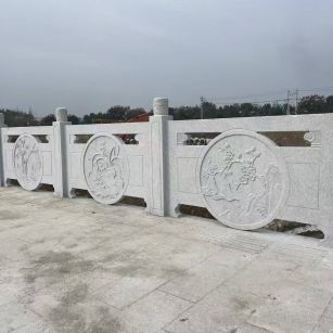 铜陵芝麻白河道栏杆 石材栏杆