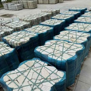 铜陵黄金麻冰裂纹 碎拼