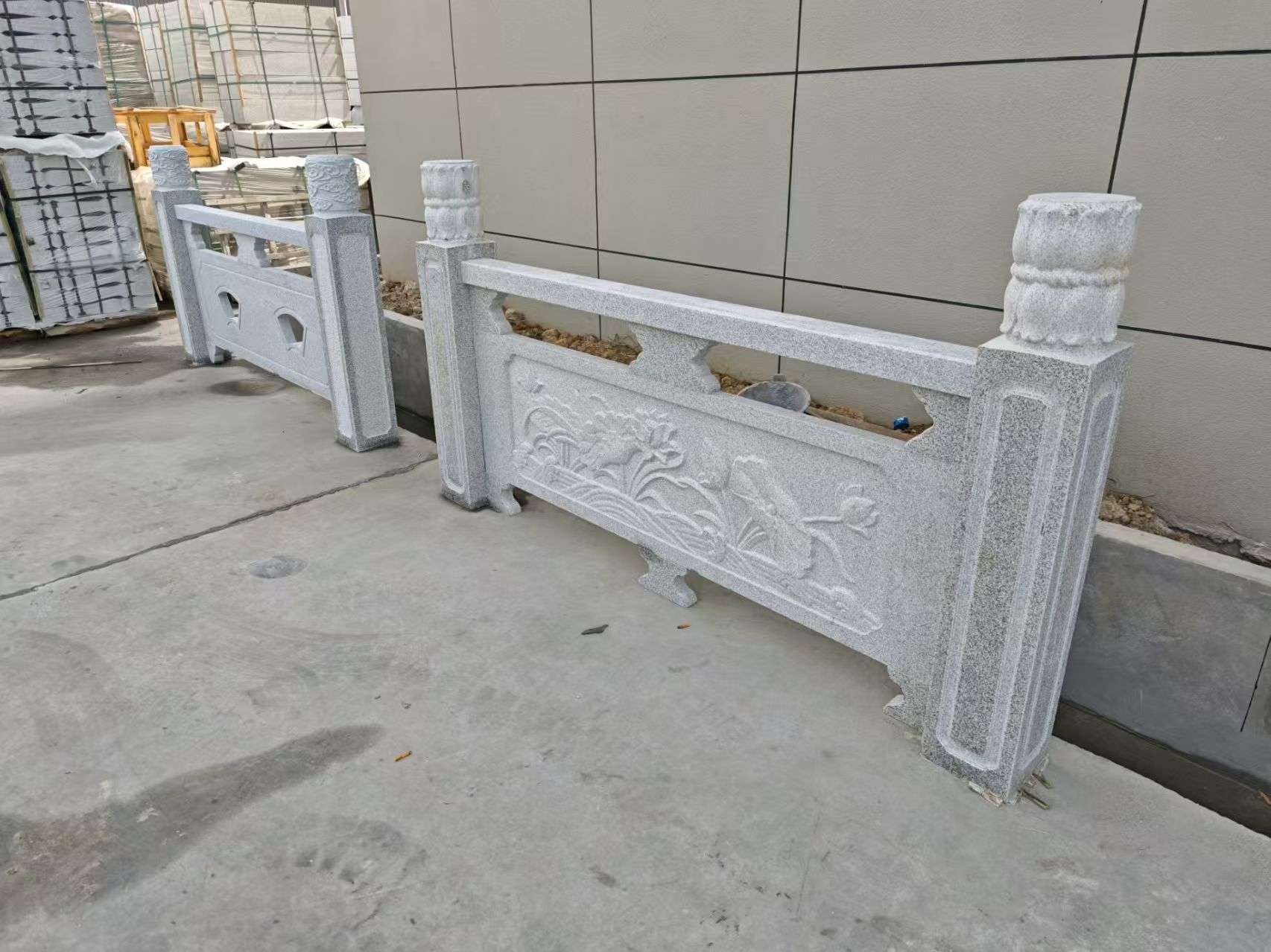 铜陵芝麻白河道栏杆 石材栏杆