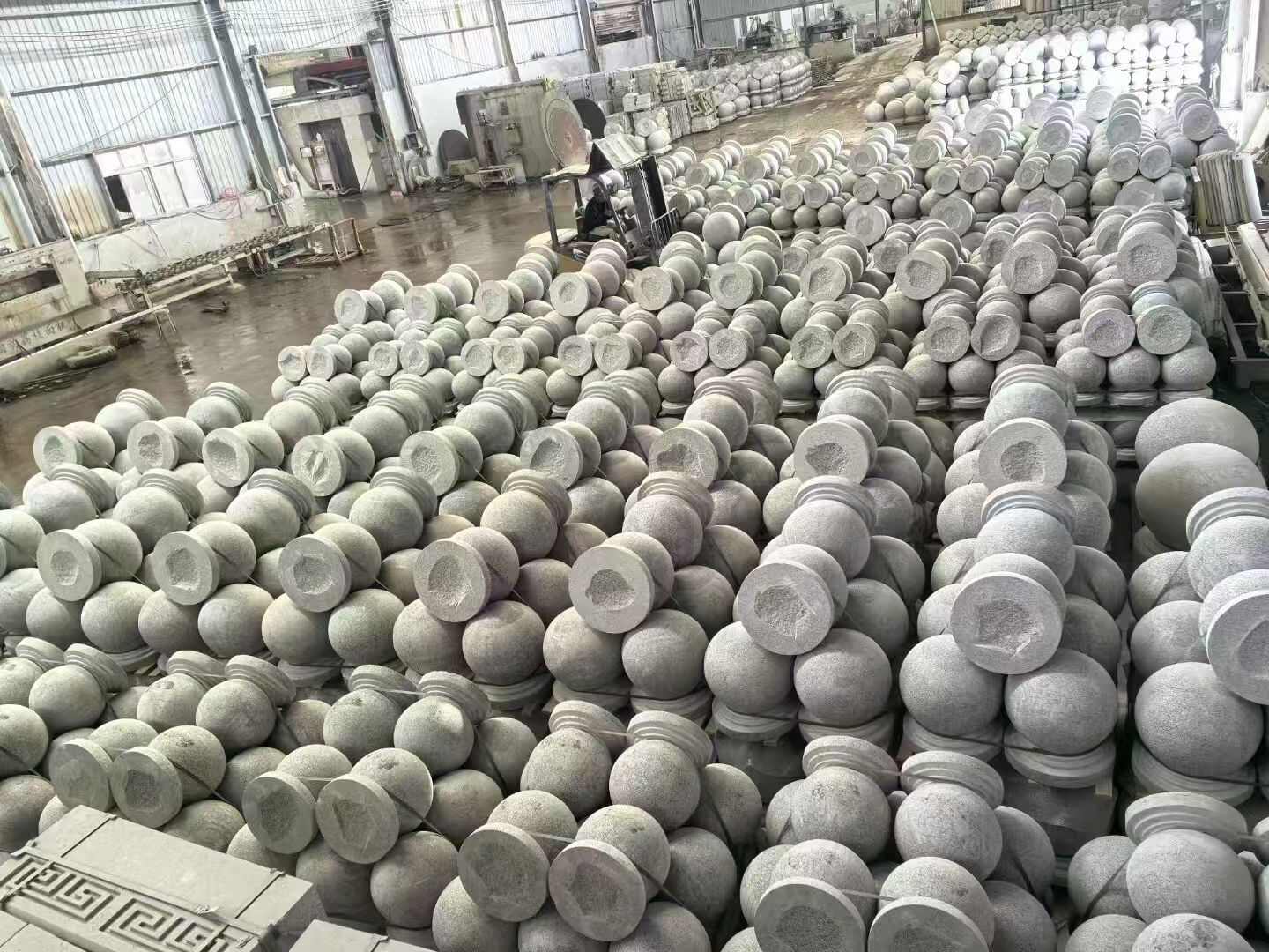 铜陵芝麻白圆球 石球 挡车球